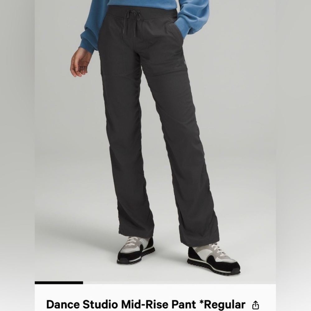 lululemon Dance Studio Mid-Rise Pant *Regular SZ 12 Graphite Grey New Condition